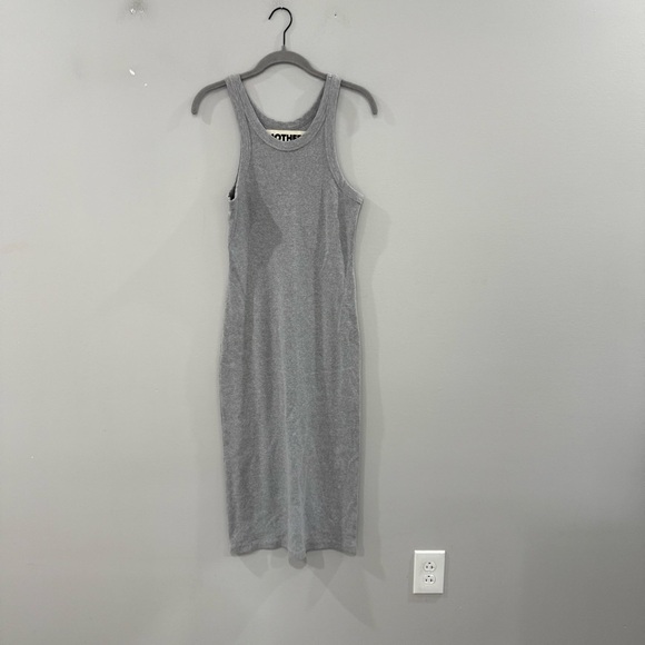 Mother Dress The Chin Ups Midi Tank Ribbed in Move It Grey - Picture 3 of 8